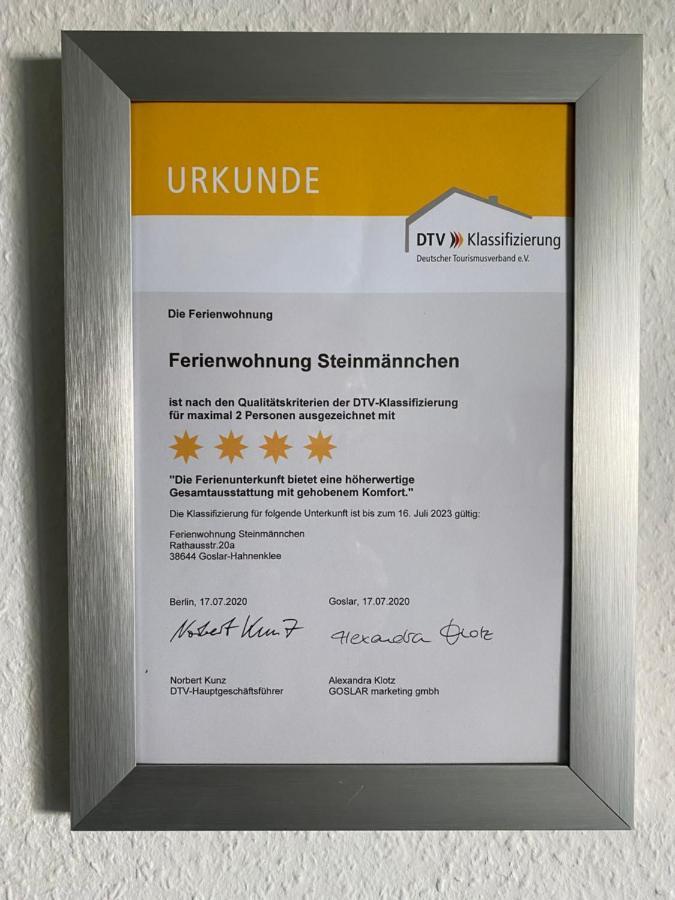 Steinmaennchen Ferienwohnung 戈斯拉尔 外观 照片